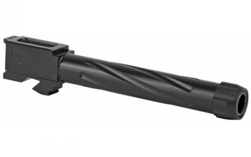 Rival Arms Match Grade Drop-In Threaded Barrel, V1, For Gen 3/4 Glock 17, 9MM, 1:10" Twist, Threaded 1/2x24, Black Physical Vapor Deposition (PVD) Finish RA-RA20G102A