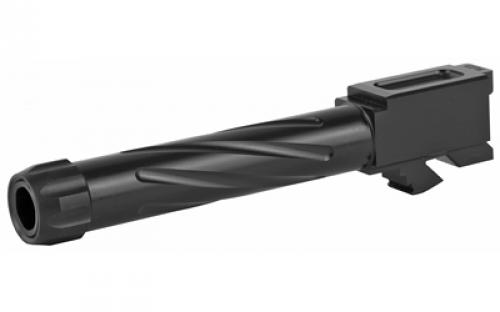 Rival Arms Match Grade Drop-In Threaded Barrel, V1, For Gen 3/4 Glock 19, 9MM, 1:10 Twist, Threaded 1/2x24, Black Physical Vapor Deposition (PVD) Finish RA-RA20G202A