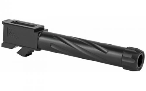 Rival Arms Match Grade Drop-In Threaded Barrel, V1, For Gen 3/4 Glock 19, 9MM, 1:10" Twist, Threaded 1/2x24, Black Physical Vapor Deposition (PVD) Finish RA-RA20G202A