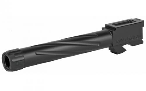 Rival Arms Match Grade Drop-In Threaded Barrel, For Gen 3/4 Glock 22, Converts to 9MM, 1:10 Twist, Threaded 1/2x24, Black Physical Vapor Deposition (PVD) Finish RA-RA20G412A