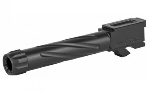 Rival Arms Match Grade Drop-In Threaded Barrel, For Gen 3/4 Glock 23, Converts to 9MM, 1:10 Twist, Threaded 1/2x24, Black Physical Vapor Deposition (PVD) Finish RA-RA20G512A