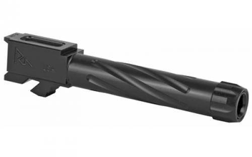 Rival Arms Match Grade Drop-In Threaded Barrel, For Gen 3/4 Glock 23, Converts to 9MM, 1:10" Twist, Threaded 1/2x24, Black Physical Vapor Deposition (PVD) Finish RA-RA20G512A