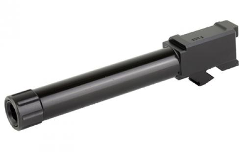 Rosco Manufacturing Bloodline, 9MM, 4.6" 416R Stainless Steel Barrel, Threaded, 1/2x28", 1:10, Melonite Finish, Nitride Black, Fits Glock 19 BL-G19-9MM-M-TB