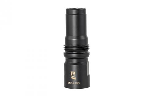 Rugged Suppressors Muzzle Device, Flash Hider, For M240B, 25/32x24 Thread Pitch, Matte Finish, Black MD002