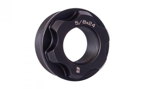 Rugged Suppressors Fixed Mount, M13.5x1 LH Thread Pitch, For Use with Obsidian 45/9, Matte Finish, Black OF005