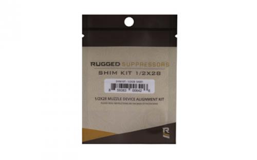 Rugged Suppressors Shim Kit, For Aligning Muzzle Devices, Fits 1/2X28 Muzzle Threading SA001