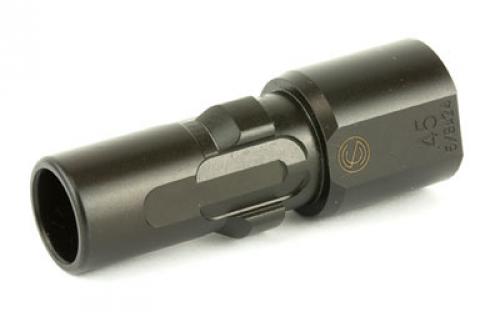 SilencerCo 3-Lug Muzzle Device, 45ACP, 5/8X24, Black Finish AC2603