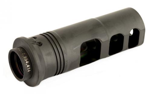 Surefire SOCOM, Muzzle Brake, Suppressor Adapter, 338 Lapua, 5/8 x 24, Right Hand, Black SFMB-338-5/8-24