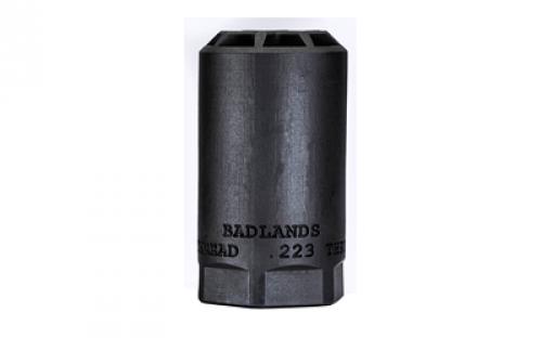 Sharps Bros. Badlands, Blast Deflector, .223 Through .354 Caliber, Nitride Finish, Black, Fits 5/8X24 Thread Patterns SHRPBAD02