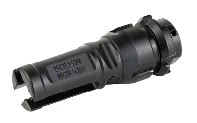 Sons of Liberty Gun Works NOX, Flash Hider, 223 Remington/556NATO, Nitride Finish, Black, 1/2X28, Fits Dead Air Armament Suppressors and KeyMount Accessories, Includes Timing Shims NOX-556