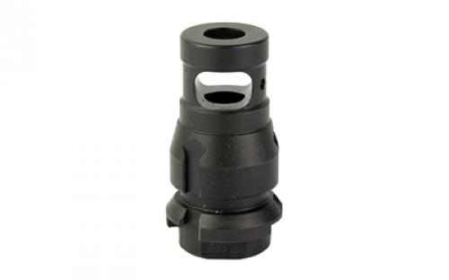 Sons of Liberty Gun Works NOX, Muzzle Brake, 556NATO/9MM, Nitride Finish, Black, 1/2X28, Fits Dead Air Armament Suppressors, and KeyMount Accessories, Single Chamber, Includes Timing Shims NOXSC-556