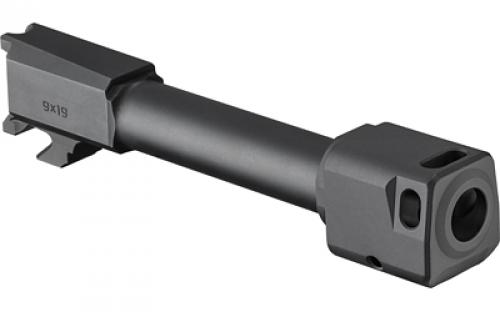 Springfield Threaded Barrel with Compensator, 9MM, Fits Springfield Hellcat, 3.8, Self-Indexing Compensator, Melonite Finish, Black HC0901TB-KIT