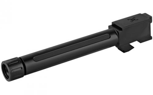True Precision Barrel, 9MM, Black, Thread Protector, Threaded, Fits Glock 17, Nitride TP-G17B-XTBL