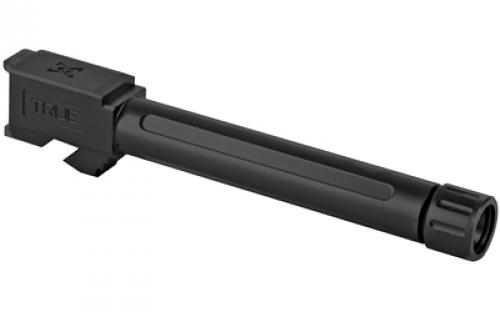 True Precision Barrel, 9MM, Black, Thread Protector, Threaded, Fits Glock 17, Nitride TP-G17B-XTBL
