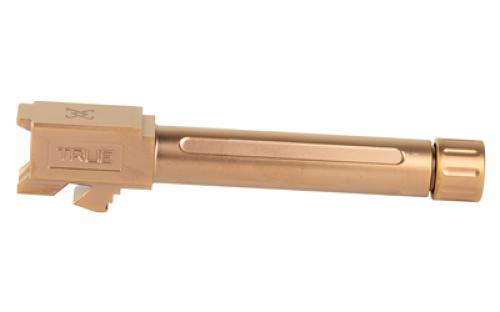 True Precision Threaded Barrel, 9MM, For Glock 19, Copper TiCN Finish, Includes Thread Protector TP-G19B-XTC