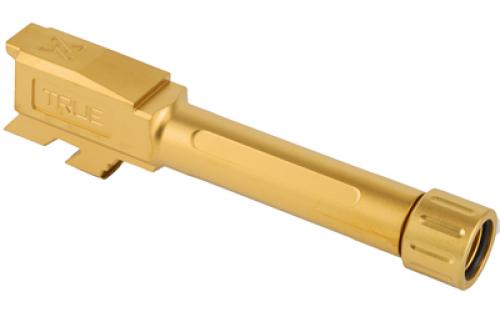True Precision Threaded Barrel, 9MM, Gold, Fits Glock 43/43X, Titanium Nitride TP-G43B-XTG