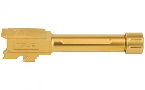 True Precision Threaded Barrel, 9MM, Gold, Fits Glock 43/43X, Titanium Nitride TP-G43B-XTG