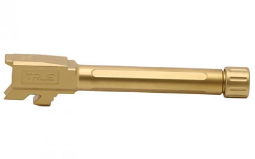 True Precision Barrel, 9MM, Gold, Thread Protector, Threaded, Glock 48, Titanium Nitride TP-G48B-XTG