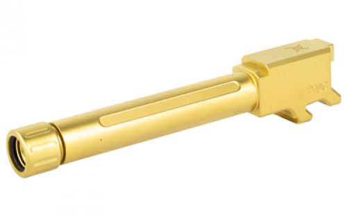 True Precision Barrel, 9MM, Gold, Thread Protector, Threaded, CZ P-10C, TiN TP-P10CB-XTG