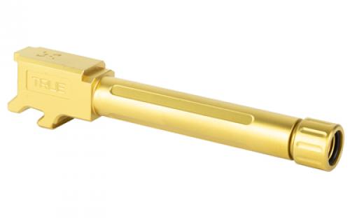 True Precision Barrel, 9MM, Gold, Thread Protector, Threaded, CZ P-10C, TiN TP-P10CB-XTG