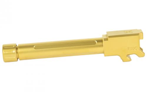 True Precision Barrel, 9MM, Gold, Thread Protector, Threaded, CZ P-10C, TiN TP-P10CB-XTG