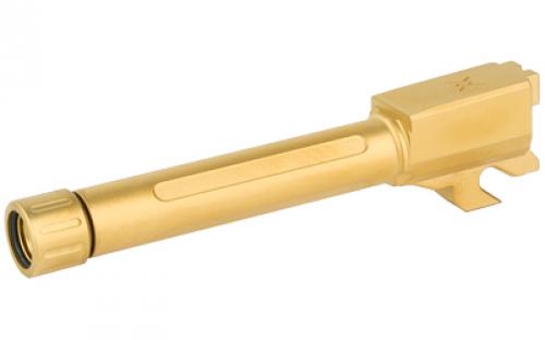 True Precision Barrel, 9MM, Gold Titanium Nitride, Threaded, Fits Sig P320 Compact TP-P32CB-XTG
