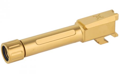 True Precision Barrel, 9MM, Gold Titanium Nitride, Threaded, Fits Springfield Armory Hellcat TP-SHCB-XTG