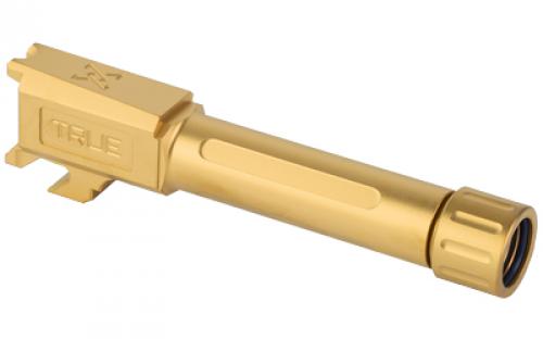 True Precision Barrel, 9MM, Gold Titanium Nitride, Threaded, Fits Springfield Armory Hellcat TP-SHCB-XTG