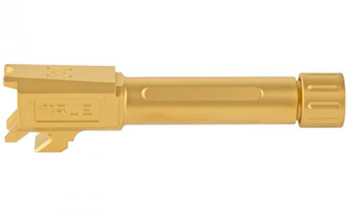 True Precision Barrel, 9MM, Gold Titanium Nitride, Threaded, Fits Springfield Armory Hellcat TP-SHCB-XTG