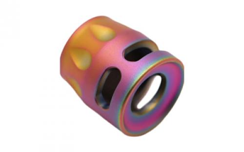 True Precision Micro Comp, Compensator, 9MM, Spectrum (Rainbow PVD), 1/2-28, PVD TP-SMICRO-S