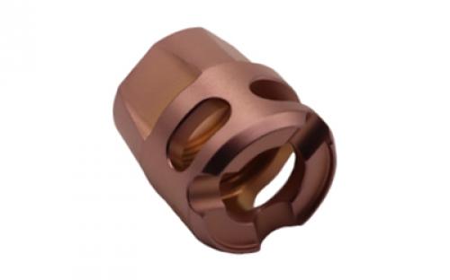 True Precision Y-Micro Comp, Compensator, 9MM, Fits 1/2-28 Threads, PVD Finish, Copper TP-YMICRO-C