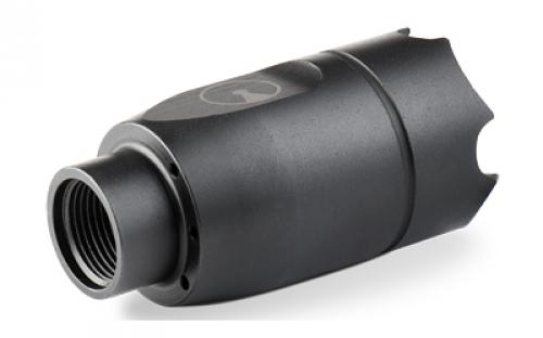 Ultradyne USA ATHENA Linear Compensator, 5.56MM/223REM, Fits AR-15s with 1/2X28 Threads, Black, 3.8 oz., 416 Stainless Steel, Includes Shrouded Timing Nut UD10660