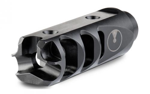 Ultradyne USA MERCURY Brake, 5.56MM/223REM, Fits AR-15s with 1/2X28 Threads, Black, 3.1 oz., 416 Stainless Steel, Includes Shrouded Timing Nut UD10670