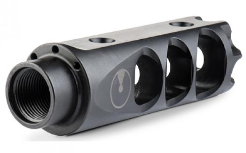 Ultradyne USA MERCURY Brake, 5.56MM/223REM, Fits AR-15s with 1/2X28 Threads, Black, 3.1 oz., 416 Stainless Steel, Includes Shrouded Timing Nut UD10670