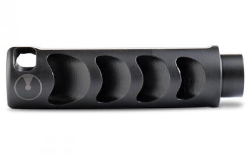 Ultradyne USA APOLLO Brake, 5.56MM/223REM, Fits AR-15s with 1/2X28 Threads, Black, 4.4 oz., 416 Stainless Steel, Includes Shrouded Timing Nut UD10680