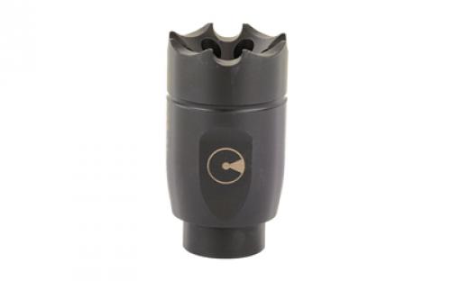 Ultradyne USA ATHENA Linear Compensator, 762NATO/308 Winchester, Fits AR-10s with 5/8X24 Threads, Black, 4.6 oz., 416 Stainless Steel, Includes Shrouded Timing Nut UD10690