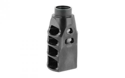 Ultradyne USA PEGASUS Brake, 762NATO/308 Winchester, Fits AR-10s with 5/8X24 Threads, Black, 4.6 oz., 416 Stainless Steel, Includes Shrouded Timing Nut UD10700