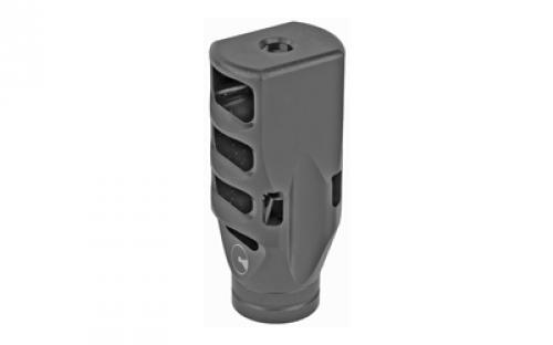 Ultradyne USA Pegasus Compensator Muzzle Brake with Timing Nut, AR, 556/223, 1/2x28 Thread, 1.25 Outside Diameter, 416 SS, Black Nitride Finish UD11010