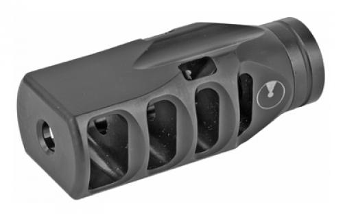 Ultradyne USA Pegasus Compensator Muzzle Brake with Timing Nut, AR, 556/223, 1/2"x28 Thread, 1.25" Outside Diameter, 416 SS, Black Nitride Finish UD11010