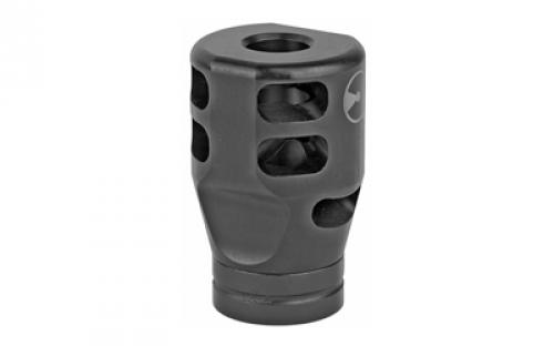 Ultradyne USA Lithium PCC Compensator Muzzle Brake with Timing Nut, PCC, 9MM, 1/2-28 Thread, 1.125 Outside Diameter, 416 SS, Black Nitride Finish UD11030