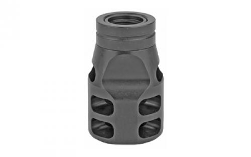 Ultradyne USA Lithium PCC Compensator Muzzle Brake with Timing Nut, PCC, 9MM, 1/2"-28 Thread, 1.125" Outside Diameter, 416 SS, Black Nitride Finish UD11030