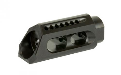 Yankee Hill Machine Co Slant Brake/Compensator, Muzzle Brake, 556NATO, Black, 1/2-28, Fits AR-15 YHM-26-MB-A