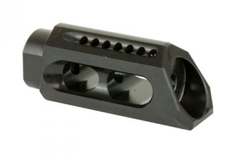 Yankee Hill Machine Co Slant Brake/Compensator, Muzzle Brake, 556NATO, Black, 1/2-28, Fits AR-15 YHM-26-MB-A