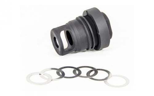Yankee Hill Machine Co Mini QD Muzzle Brake, 9MM, 5/8-24, Black, Includes Shim Kit YHM-3109-1MB-24A