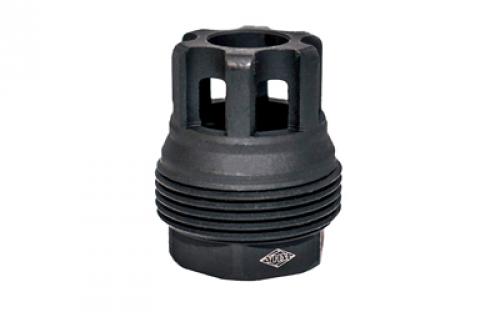 Yankee Hill Machine Co sRx Mini Muzzle Brake, 1/2-28, Compatible with sRx Low Profile Adapter, Attaches to Suppressors with 1-3/8x24 Thread Pitch, Black Oxide Finish YHM-4401-MB-28