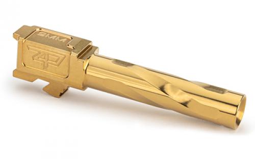 Zaffiri Precision Pistol Barrel, 9MM, 4.02, TiN Finish, Gold, For Glock 19 Gen 1-4 ZP19BG