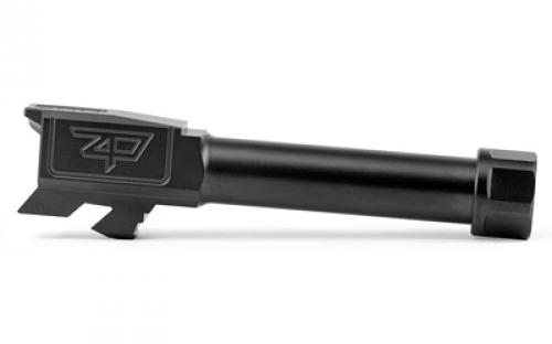 Zaffiri Precision Pistol Barrel, Threaded 1/2x28, 9MM, 3.4, Nitride Finish, Black, For Glock 43 ZP43BTBN