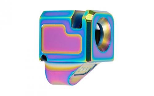 Zaffiri Precision Blowhole, Compensator, 9MM, Spectrum (Rainbow PVD), 1/2x28, For Glock 43/43X/48 ZP.COMP.43.SP