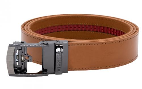Bianchi EDC NexBelt, 1.5 Wide, User Adjustable Up to 50, Leather Construction, Matte Finish, Tan, High Gloss Silver Buckle NXB-24550