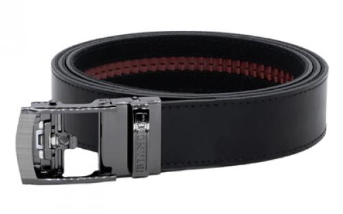 Bianchi EDC NexBelt, 1.5 Wide, User Adjustable Up to 50, Leather Construction, Matte Finish, Black, High Gloss Silver Buckle NXB-24551